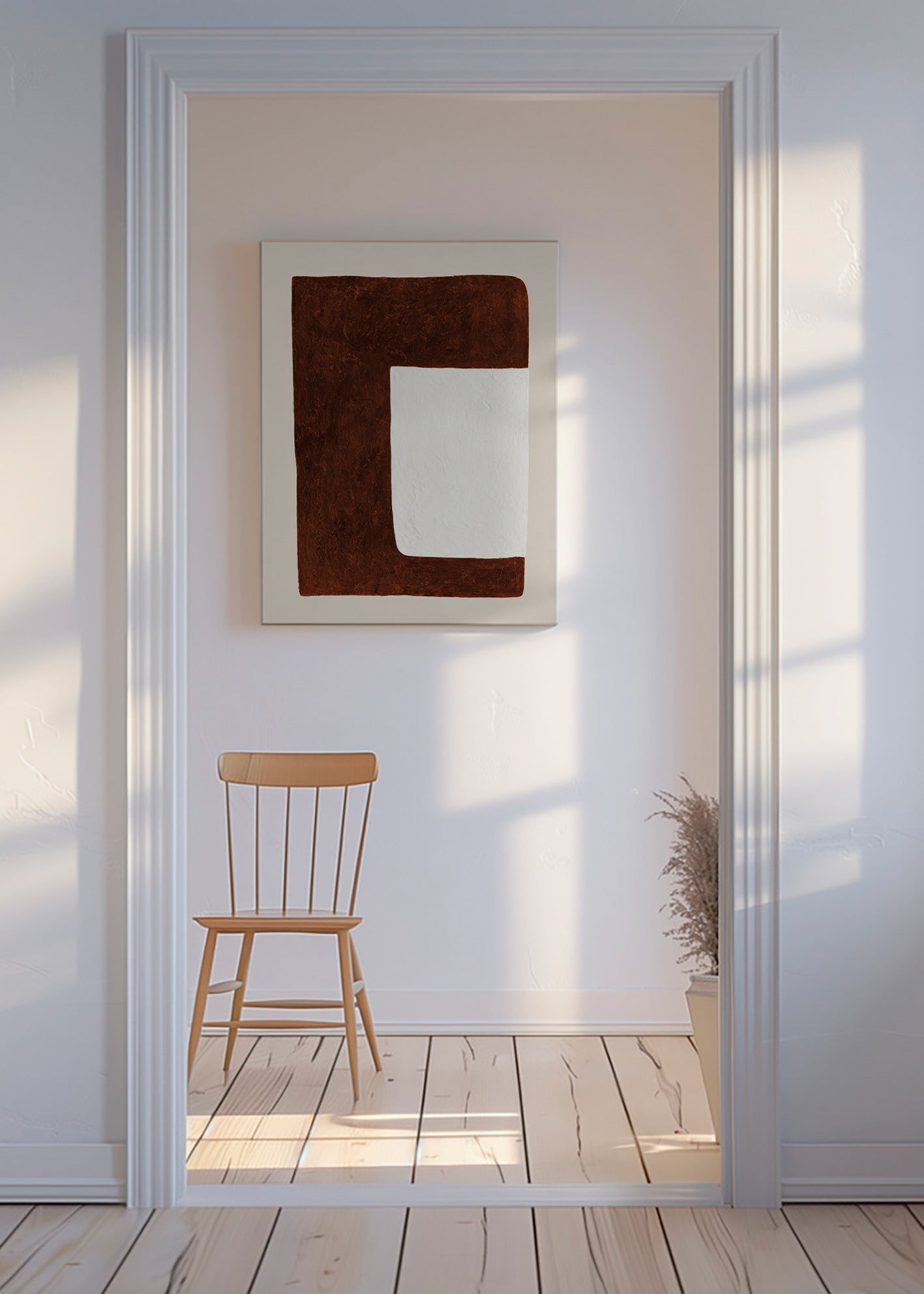 Abstrakt værk: Chokoladeform minimal