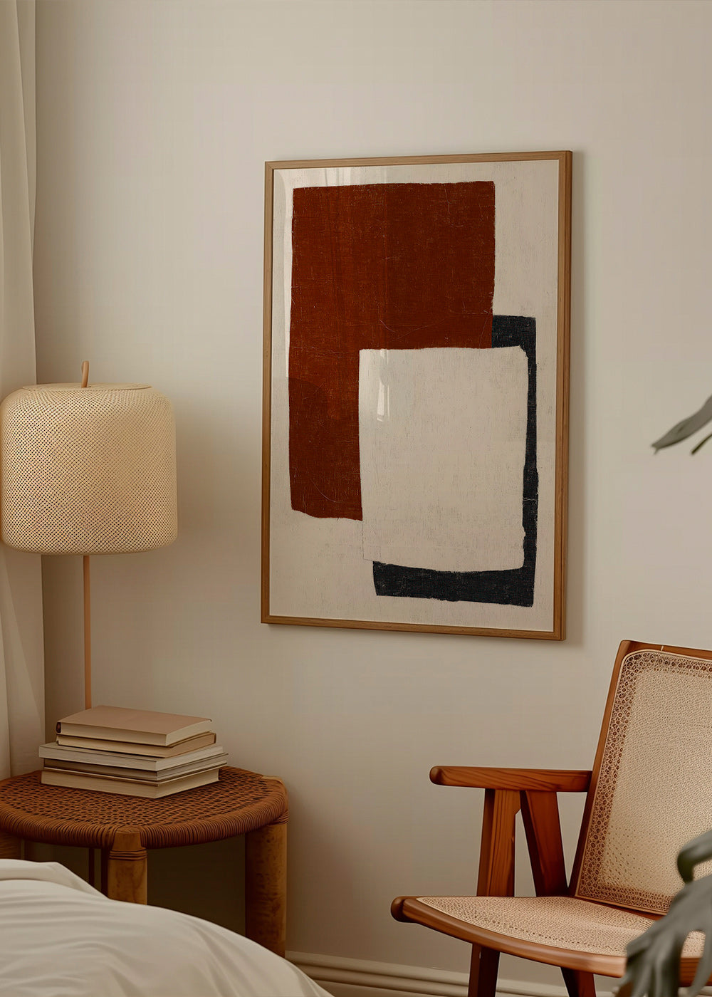 Abstrakt kunst med Rust-blokke