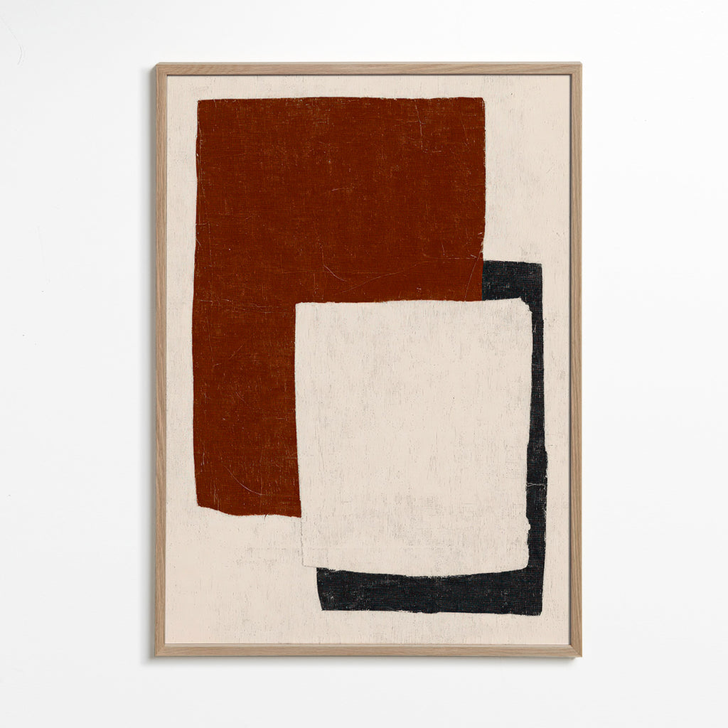 Abstrakt kunst med Rust-blokke