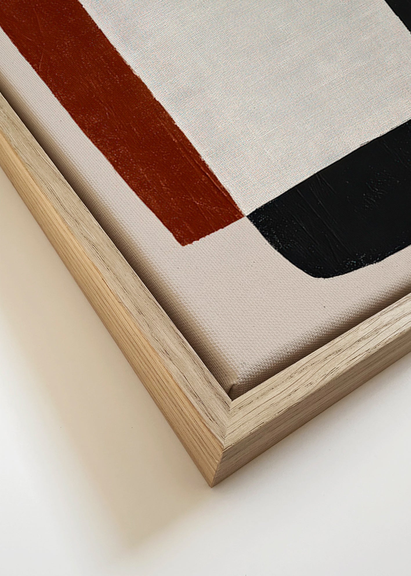 Minimalistisk plakat med overlappende former