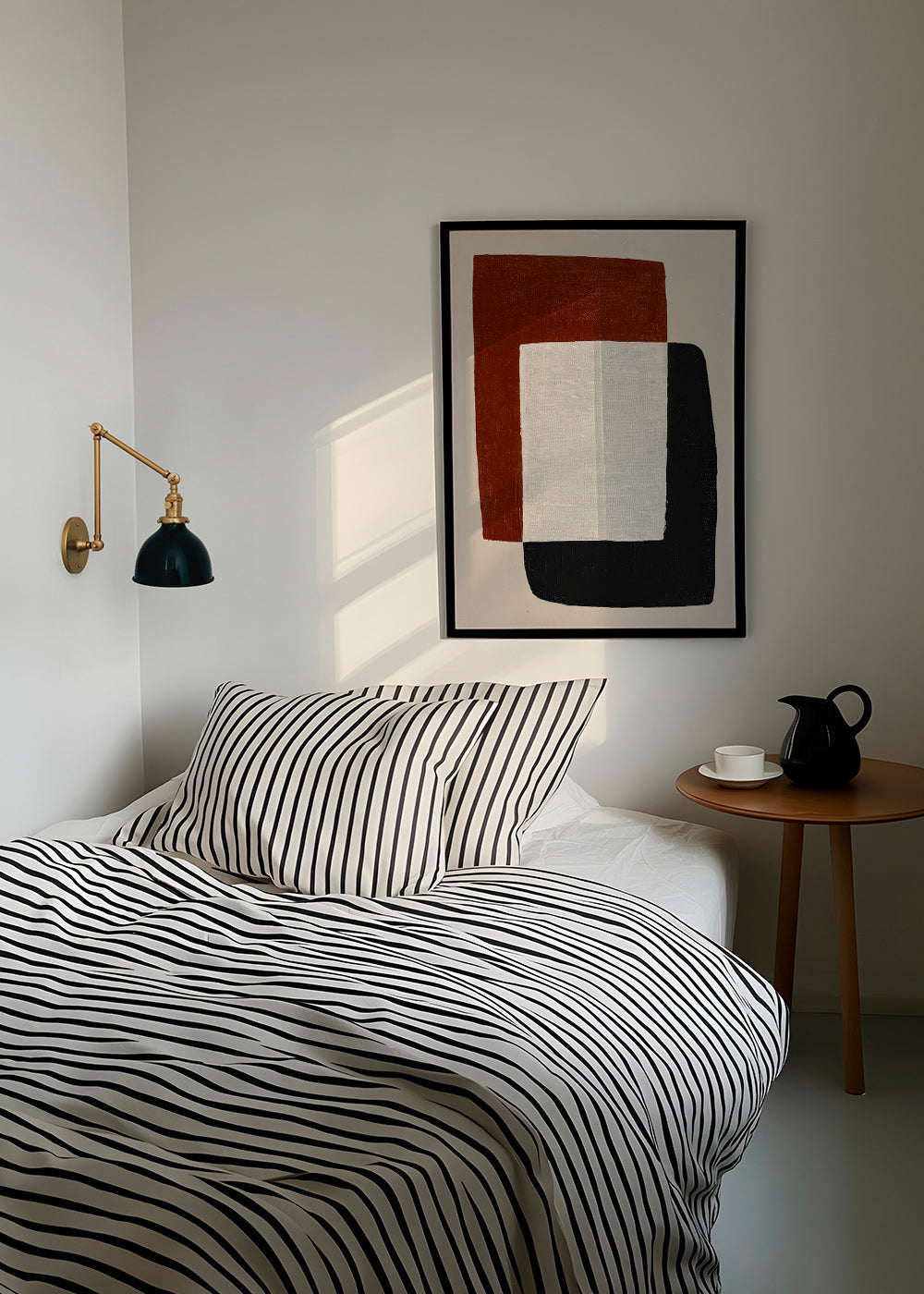 Minimalistisk plakat med overlappende former