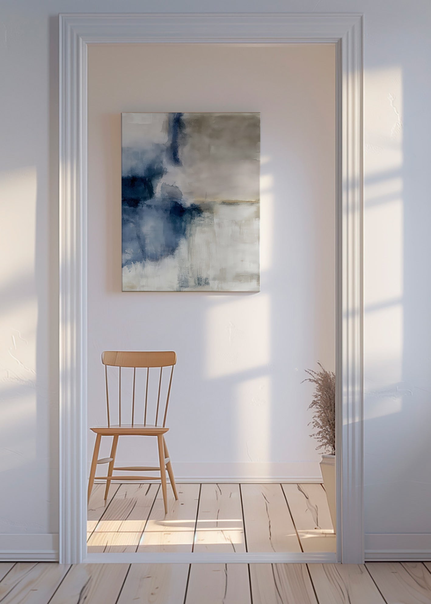 Abstrakt billede Blå tåge