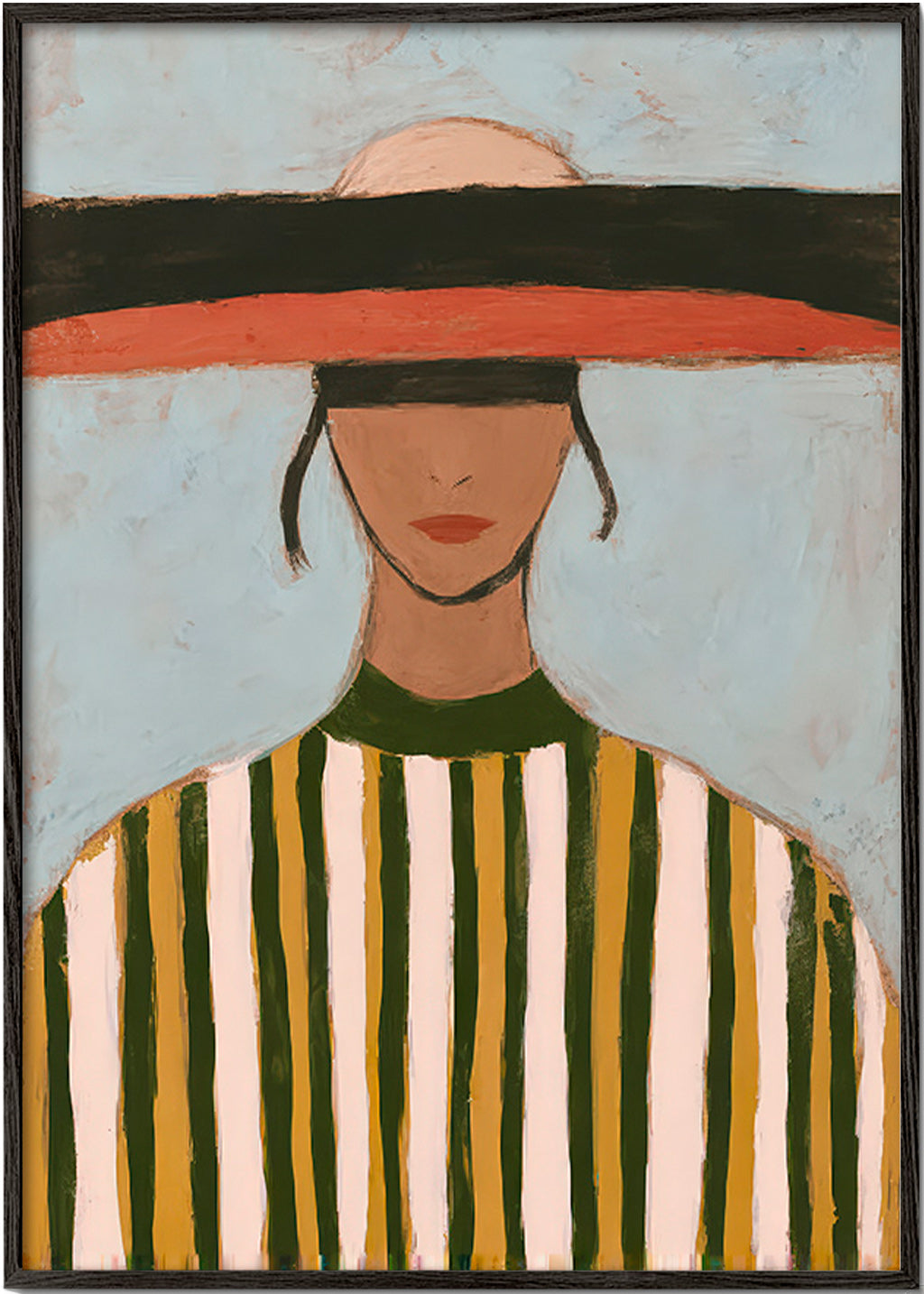 Illustration af figur med bred hat