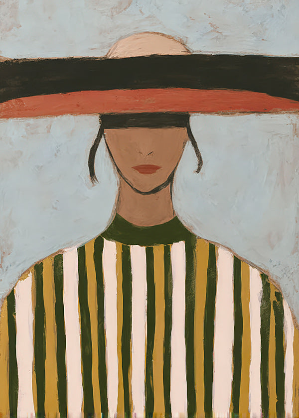 Illustration af figur med bred hat