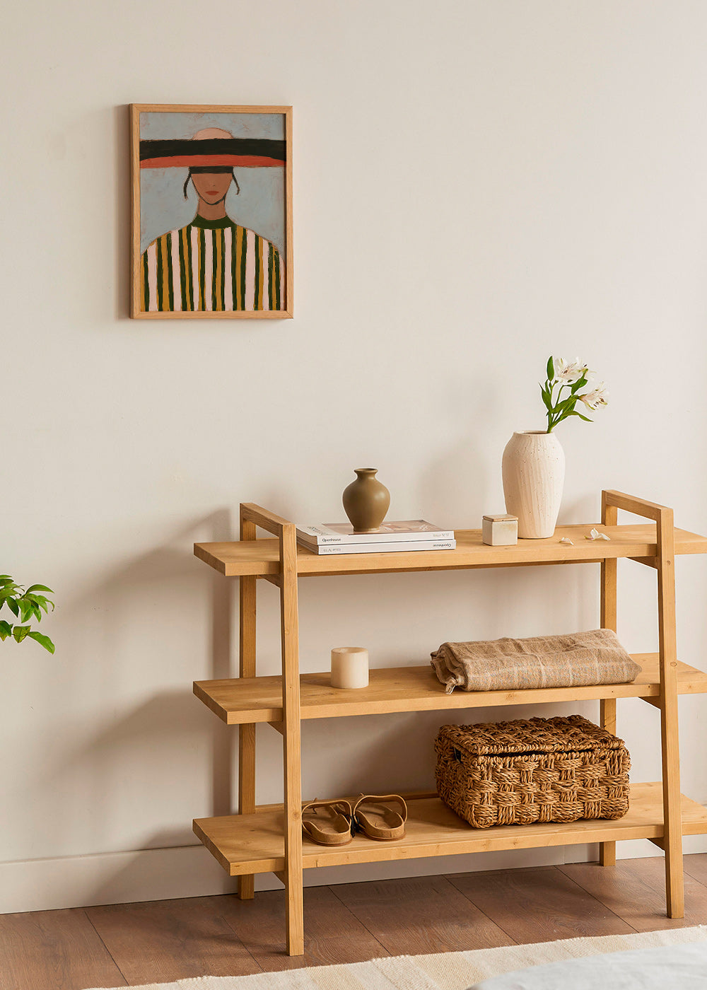 Illustration af figur med bred hat