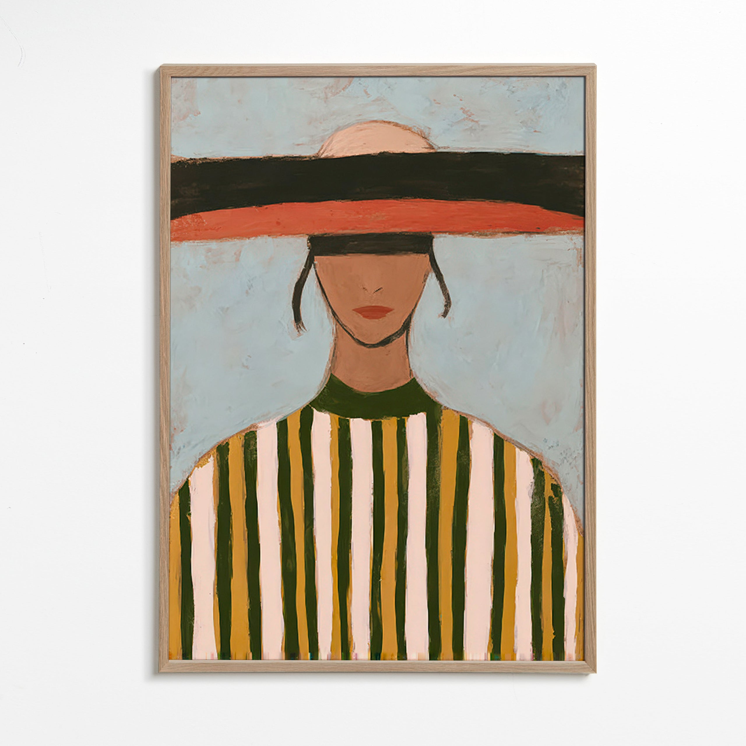 Illustration af figur med bred hat
