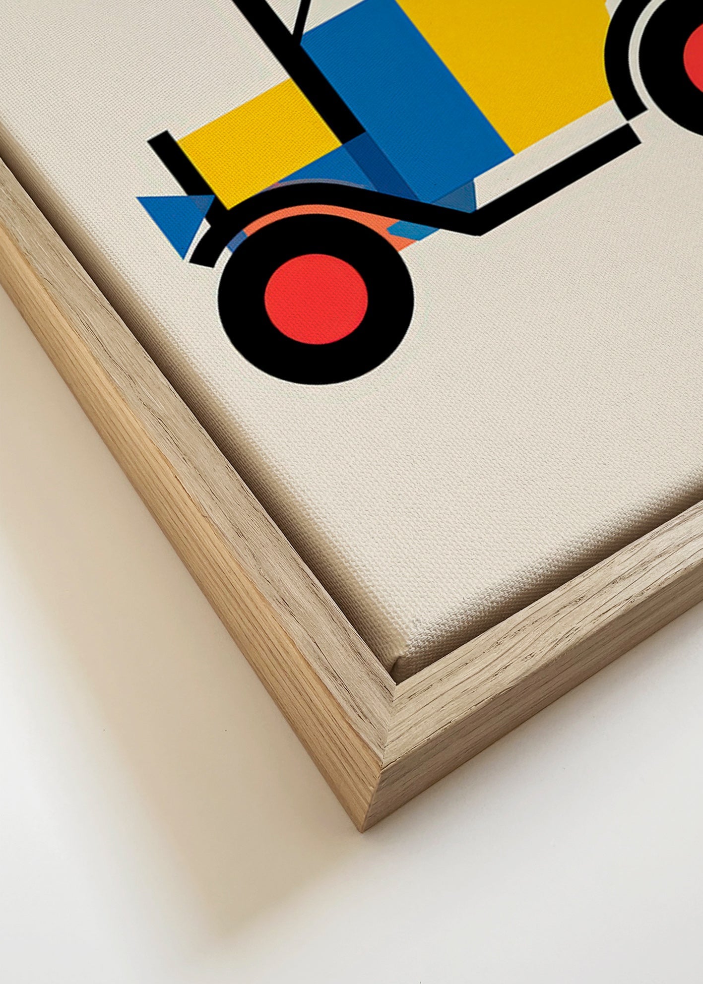 Geometrisk plakat Bauhaus-køretøj