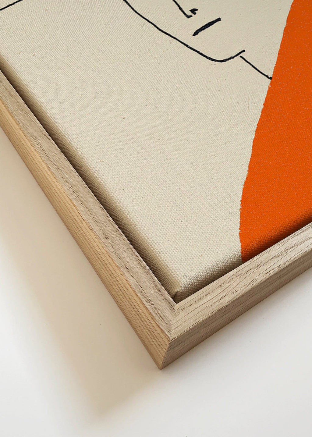 Minimal illustration med orange kappe