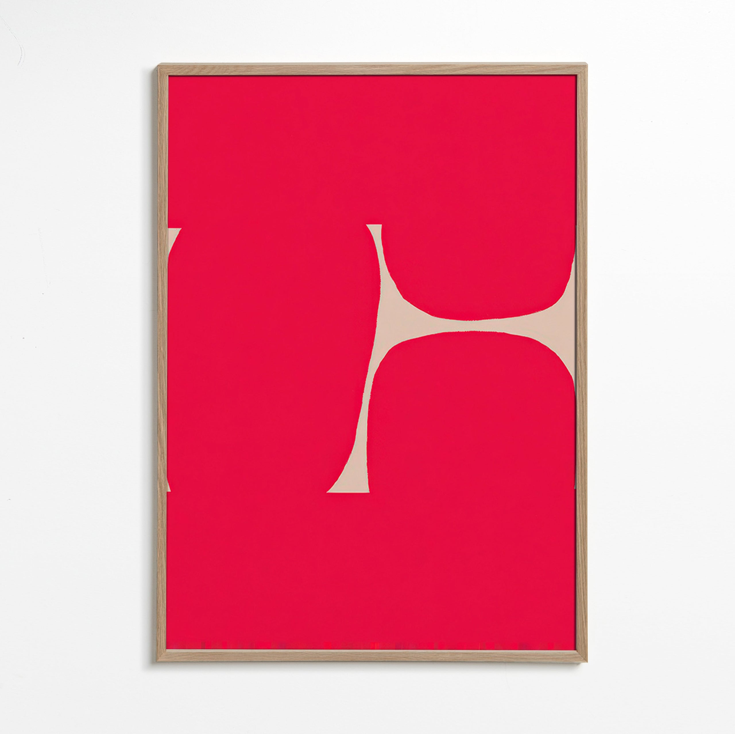 Abstrakt kunst Karmoisin bue