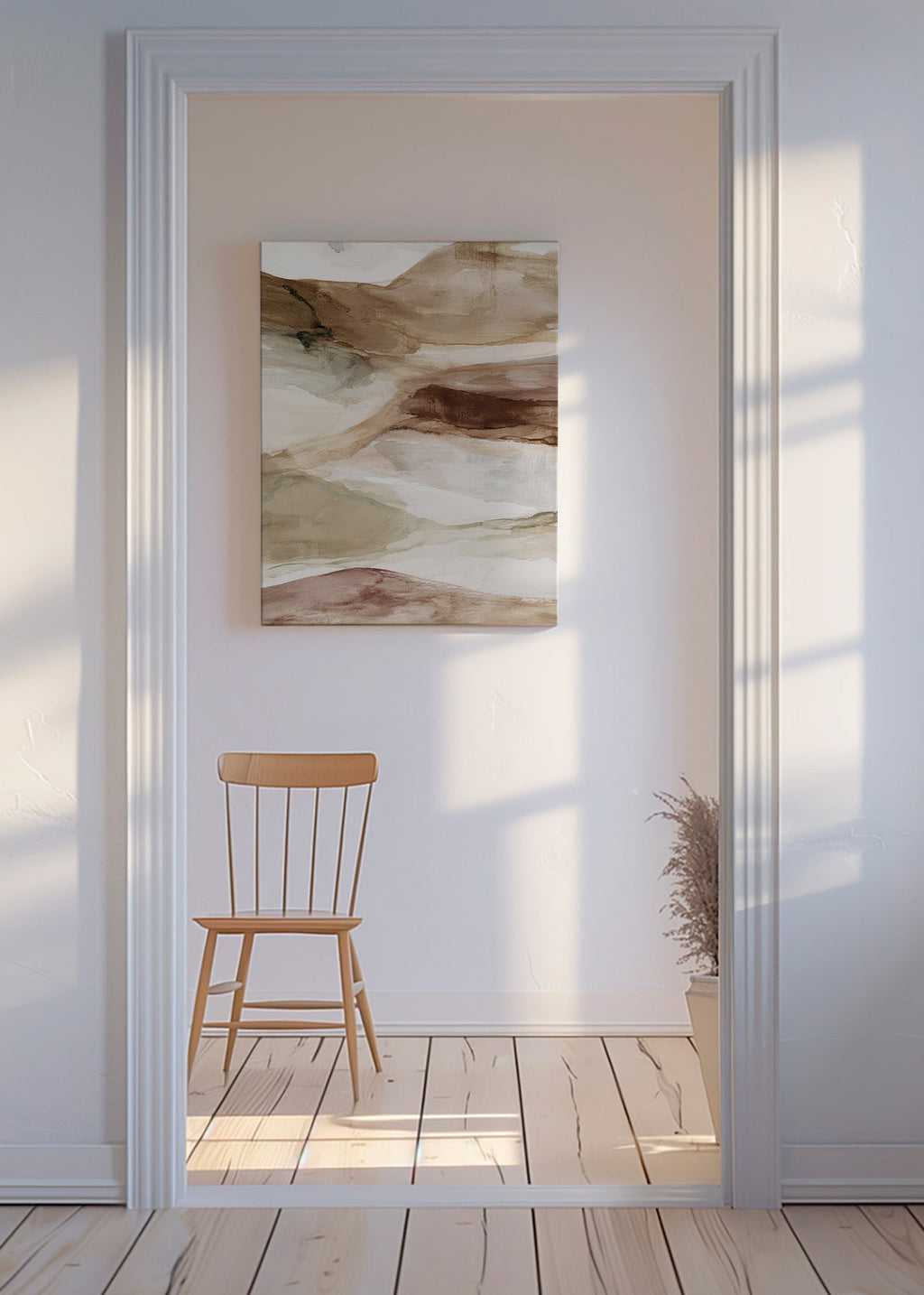 Ørken landskab akvarel