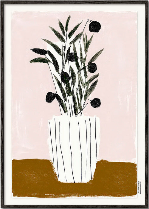 Botanisk plakat med olivengrene