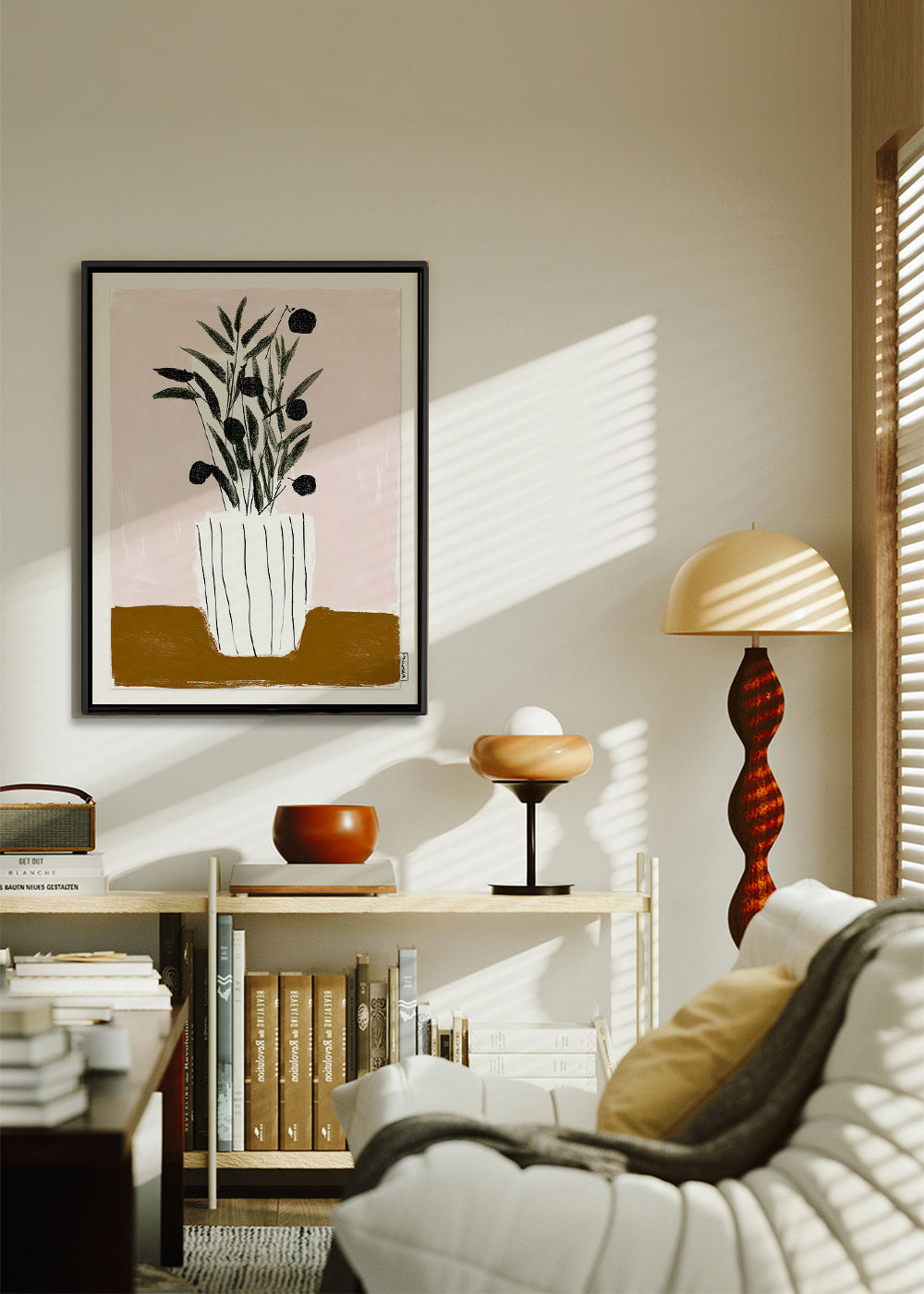 Botanisk plakat med olivengrene
