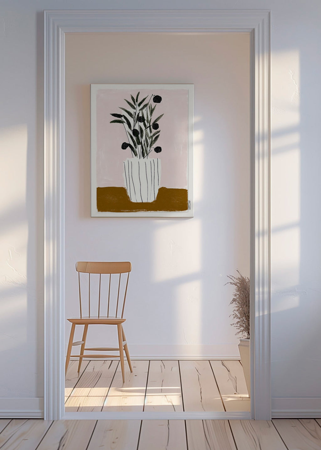 Botanisk plakat med olivengrene