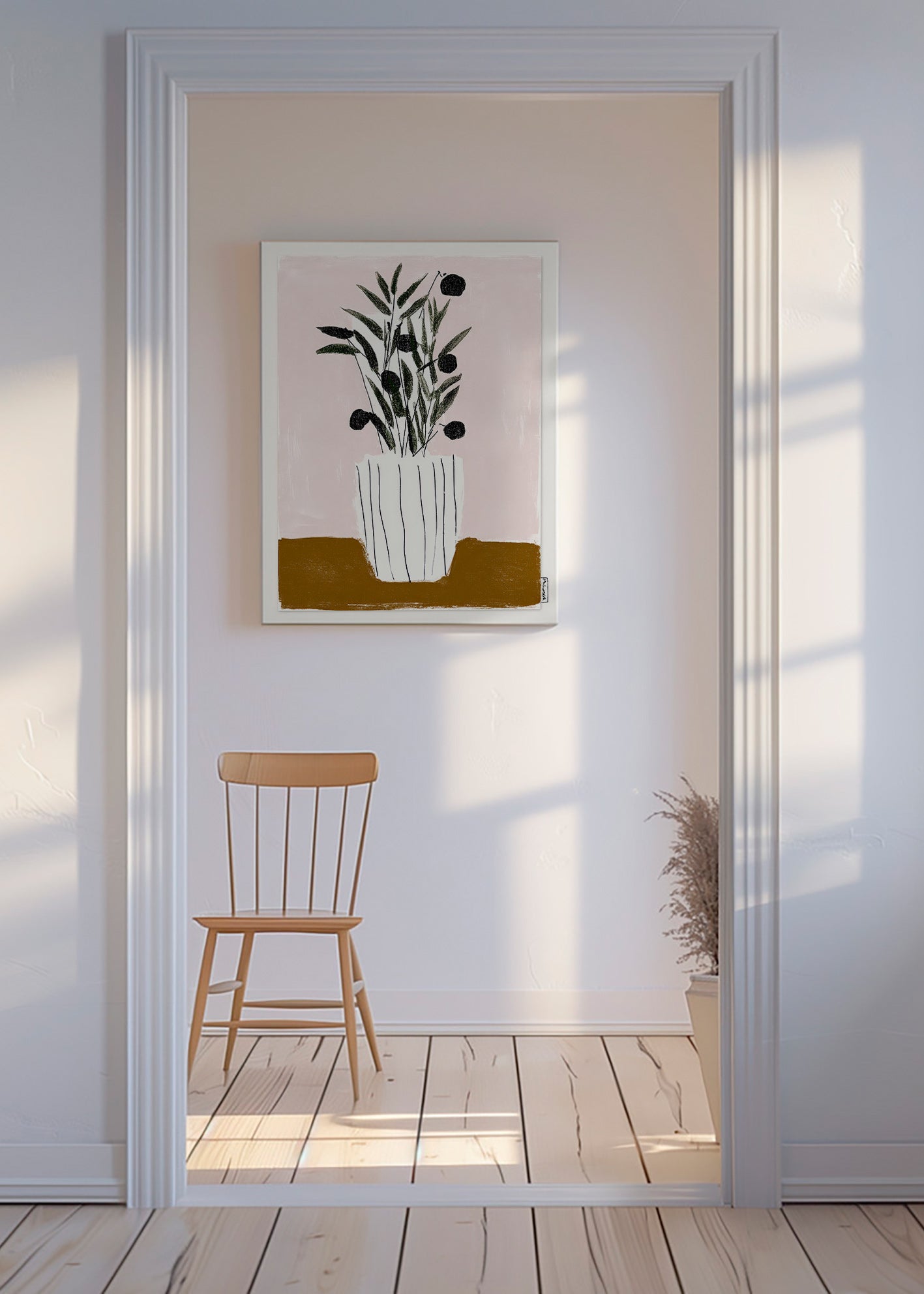 Botanisk plakat med olivengrene
