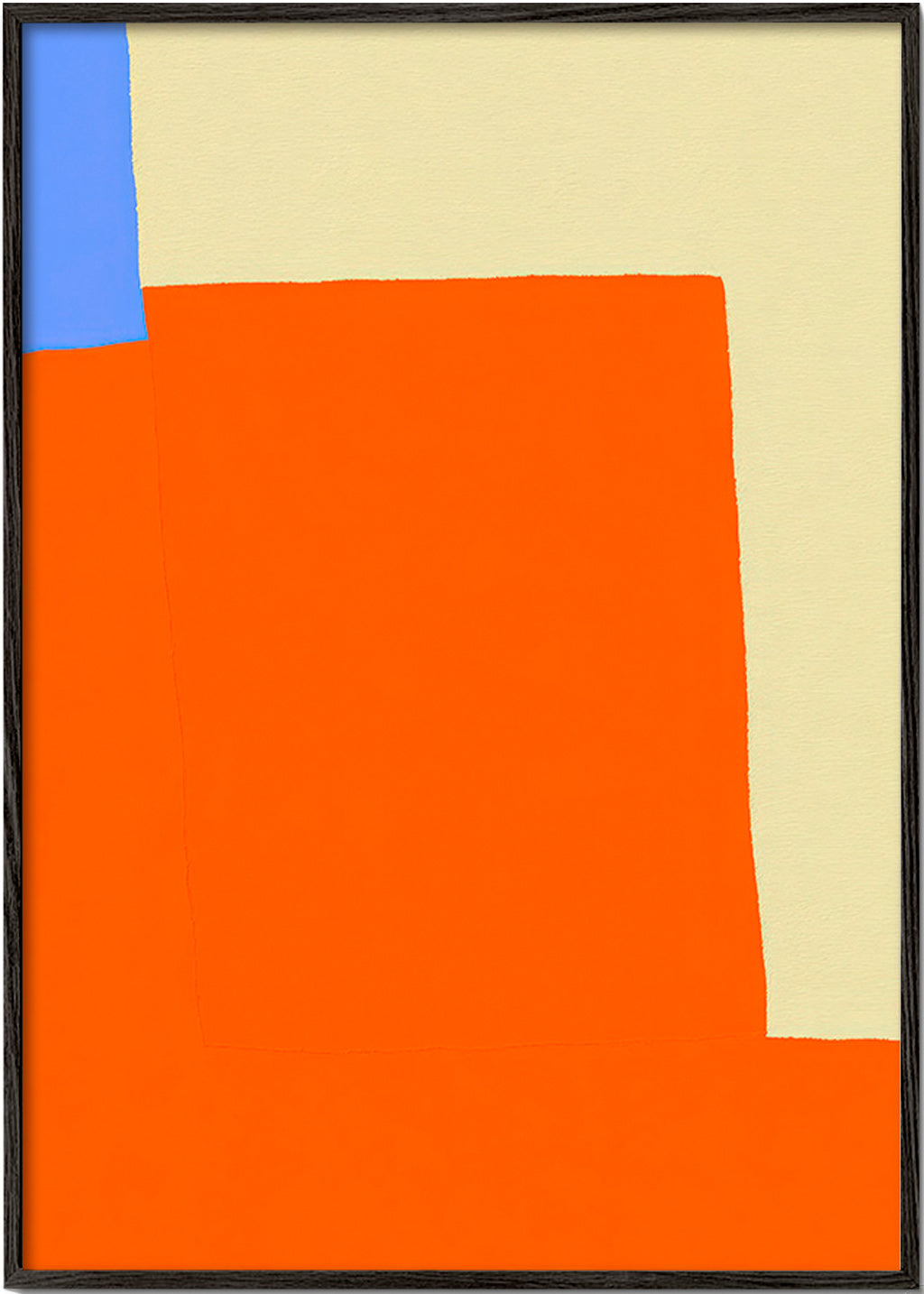 Abstrakt værk med orange blokke
