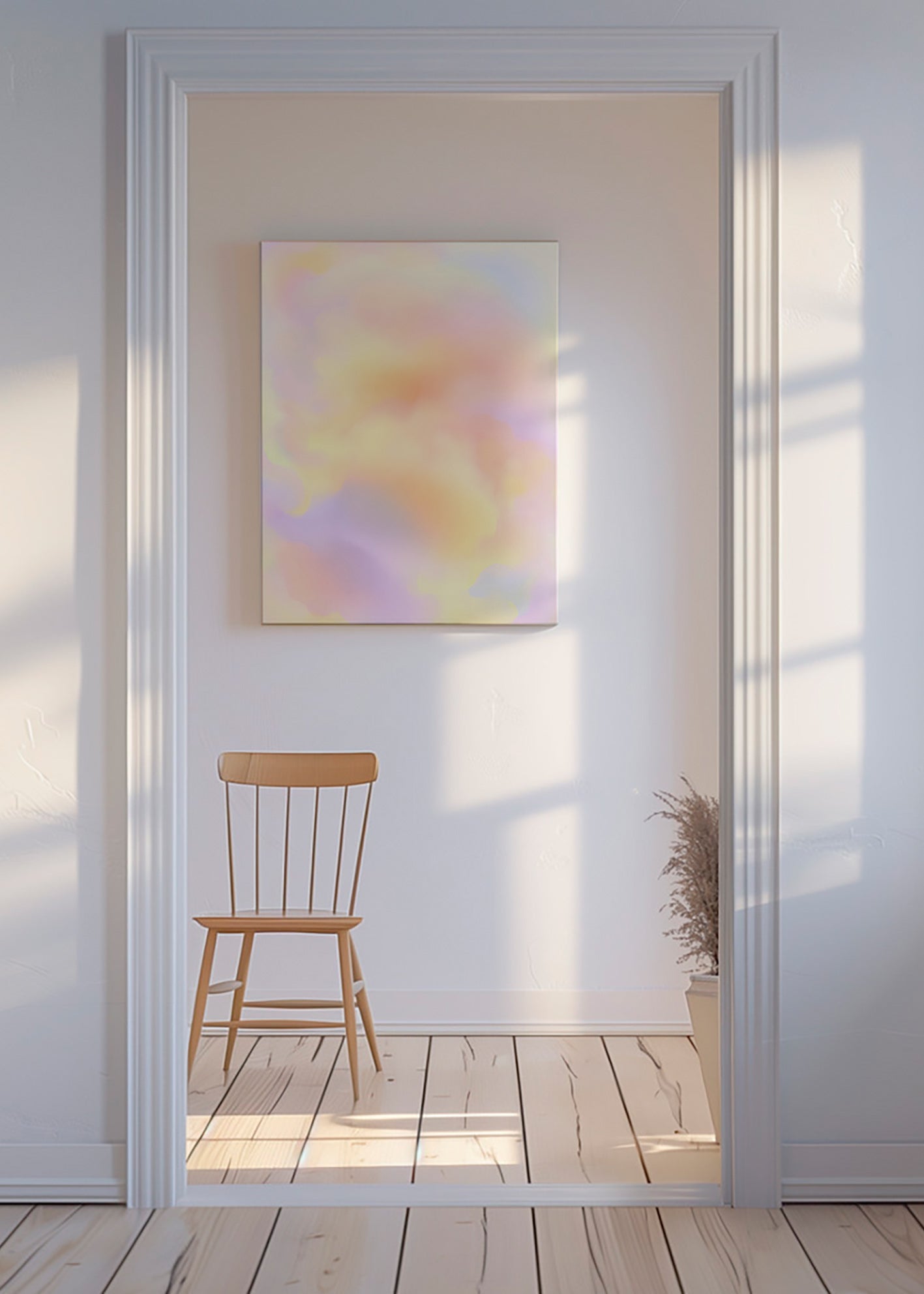 Abstrakt kunst pastel skyer
