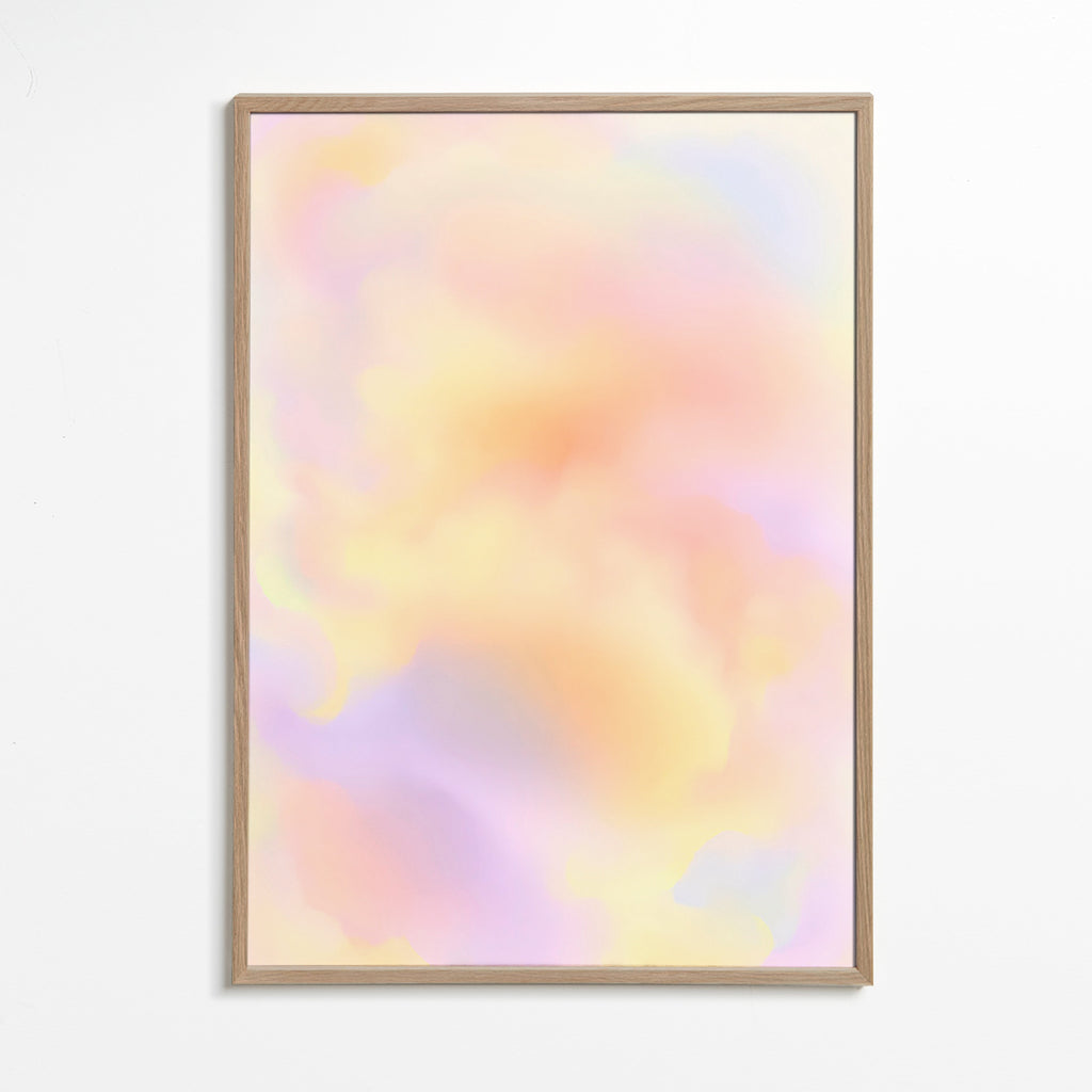 Abstrakt kunst pastel skyer