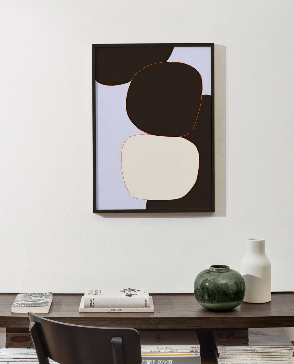 Geometrisk plakat med afrundede former