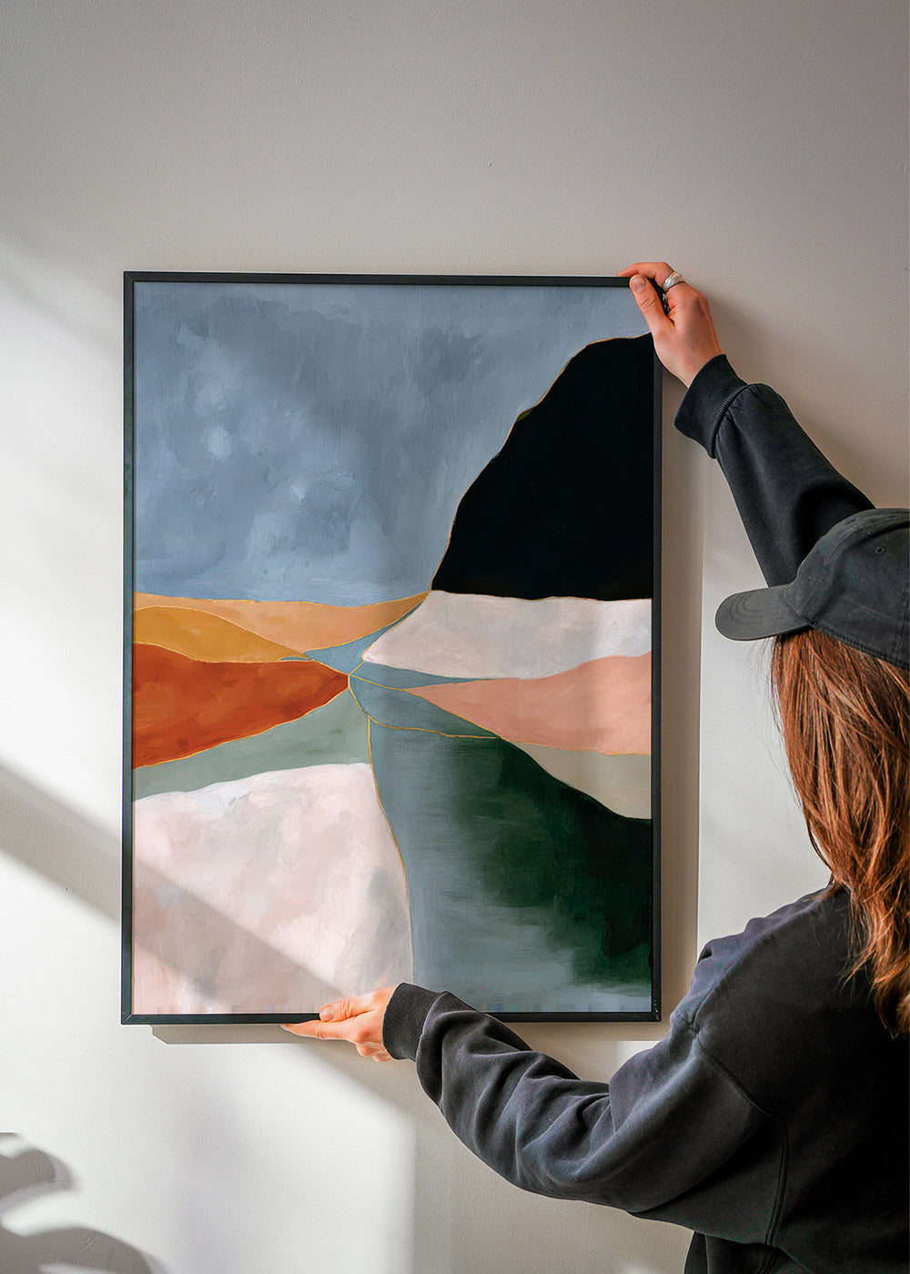 Køkkenkunst? Nej: landskabstavle dal og flod i jordfarver
