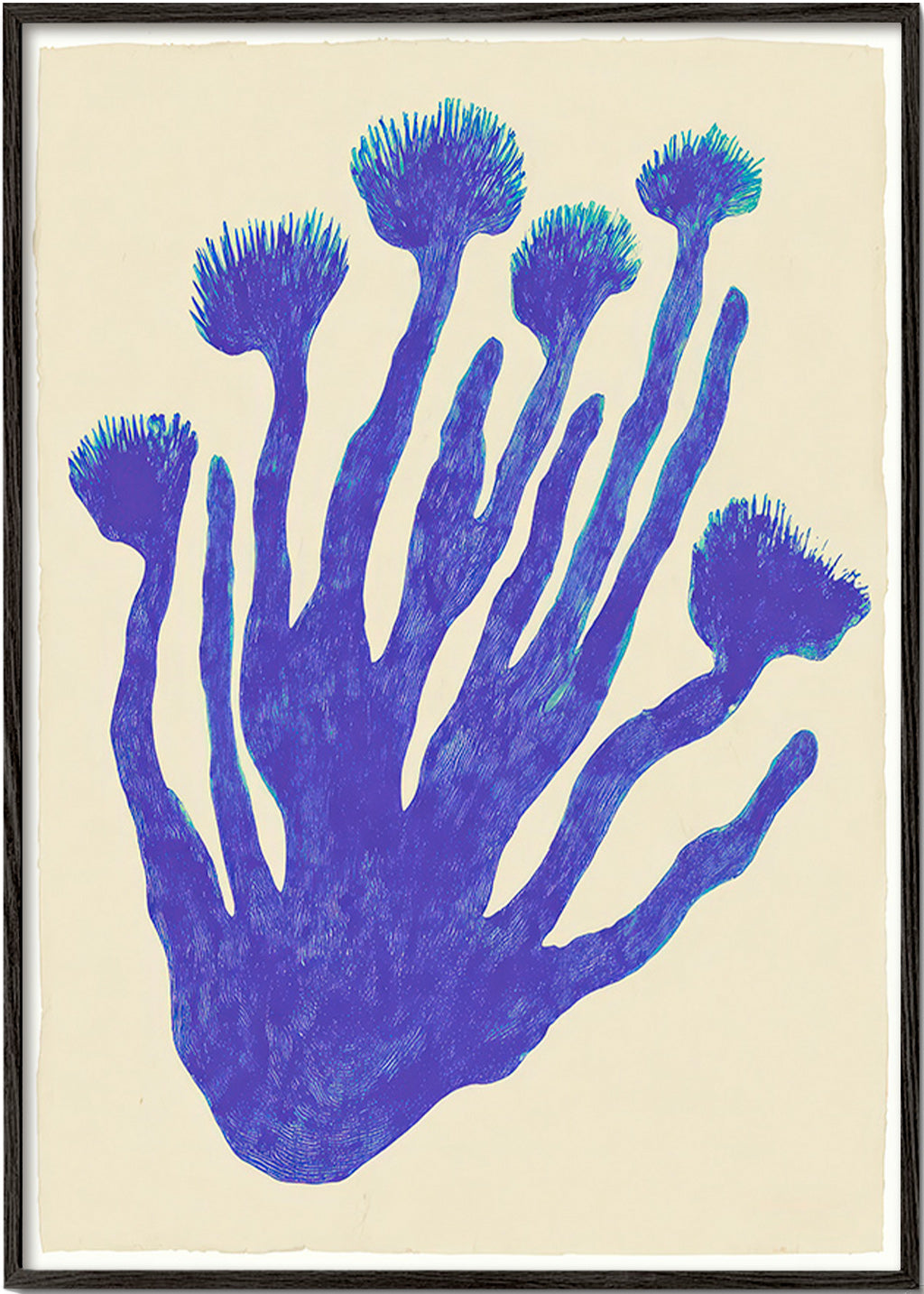 Botanisk plakat Indigo Coral