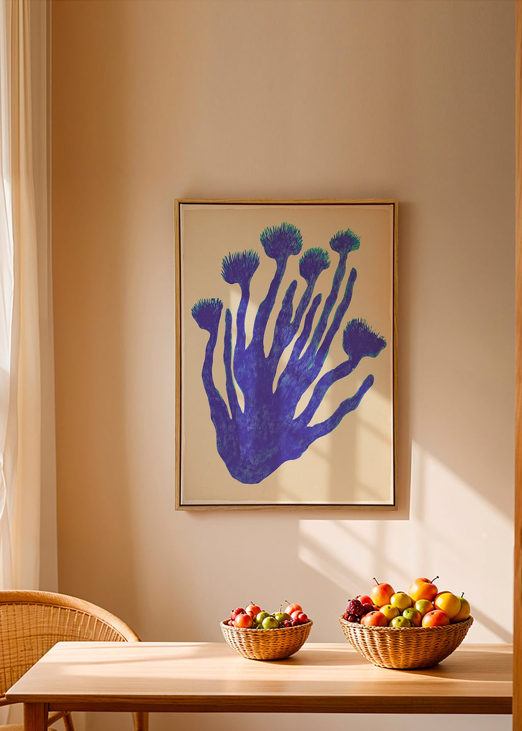Botanisk plakat Indigo Coral
