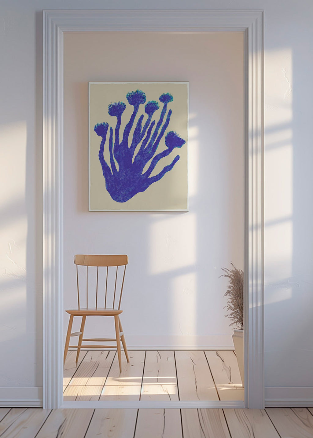 Botanisk plakat Indigo Coral
