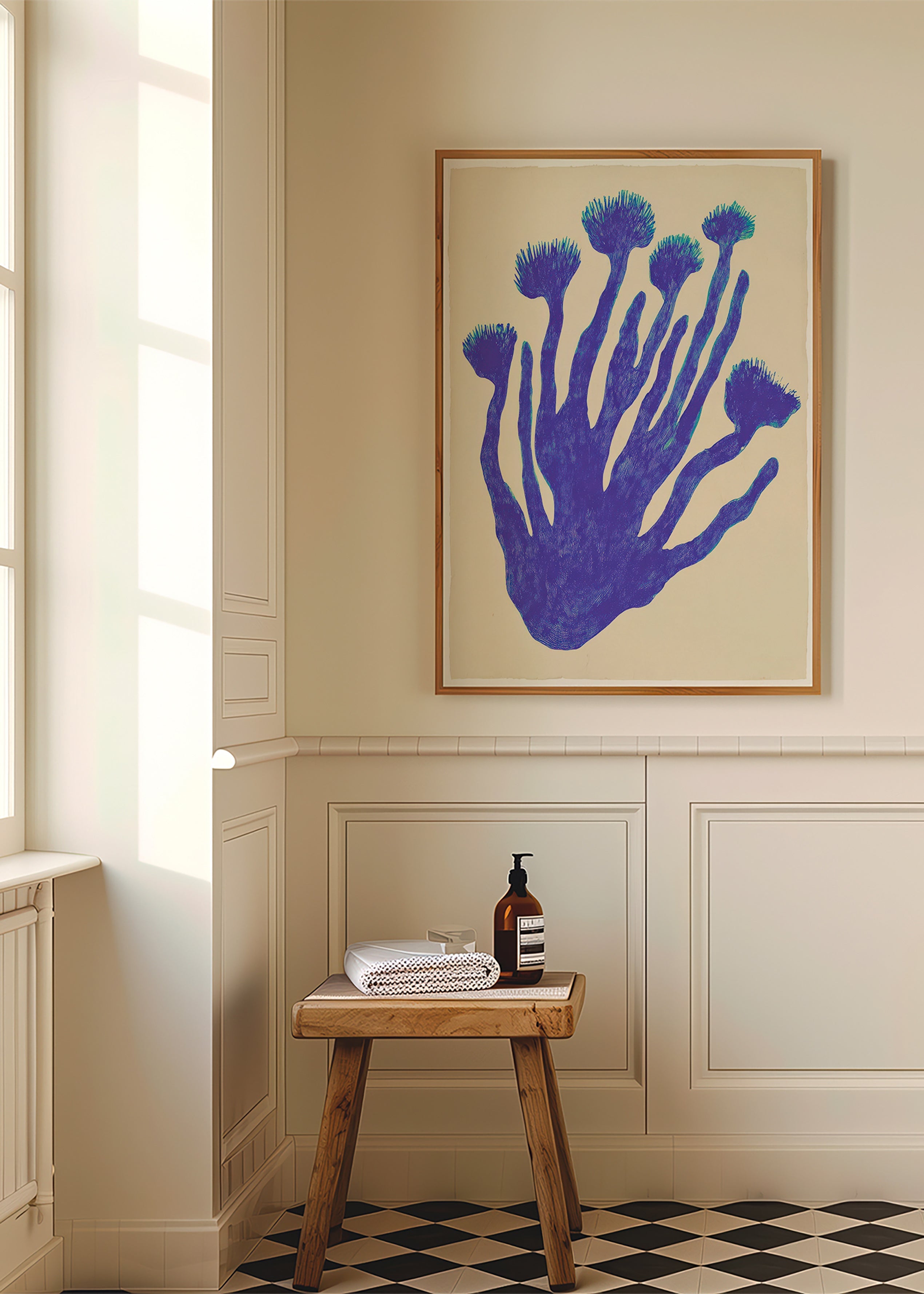 Botanisk plakat Indigo Coral