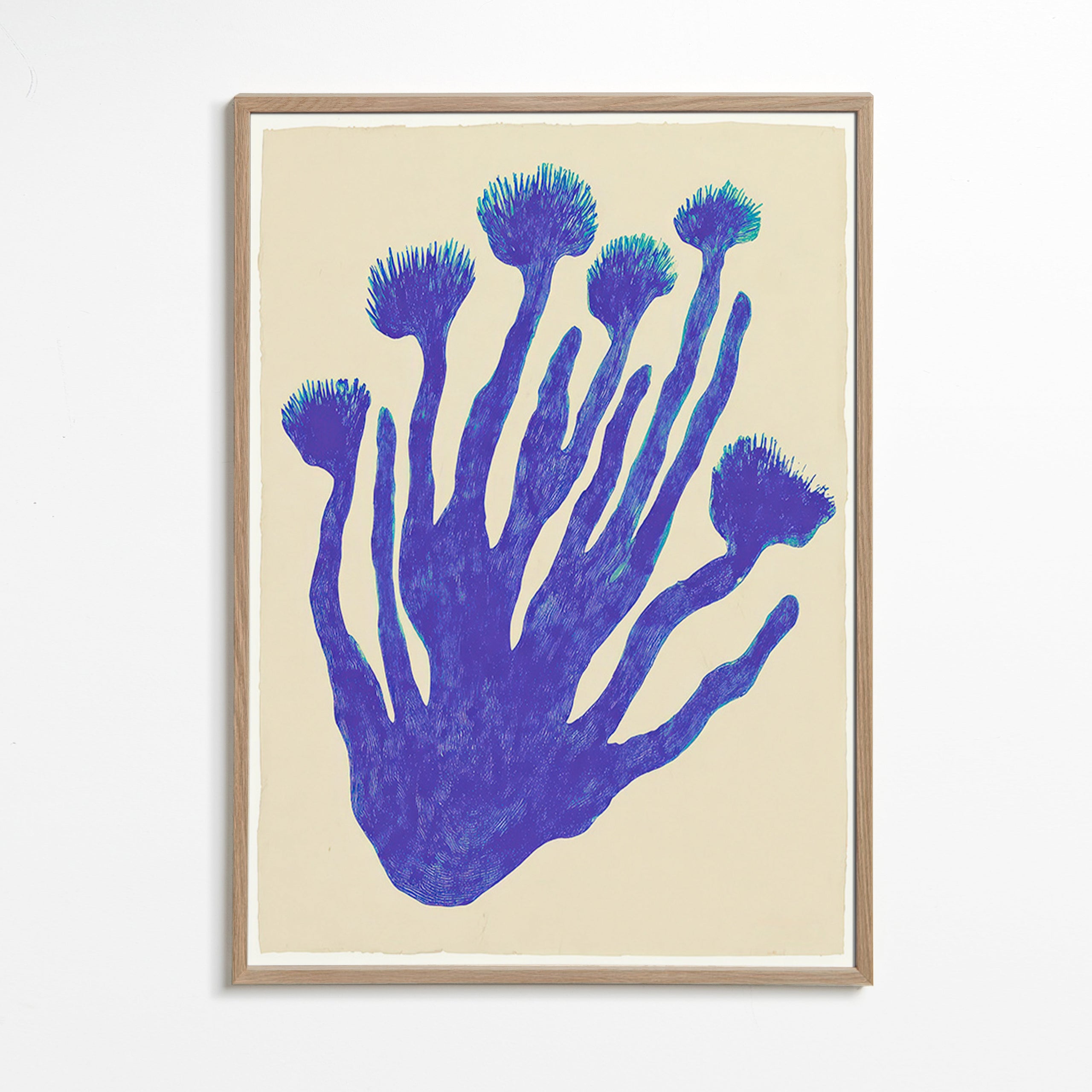 Botanisk plakat Indigo Coral