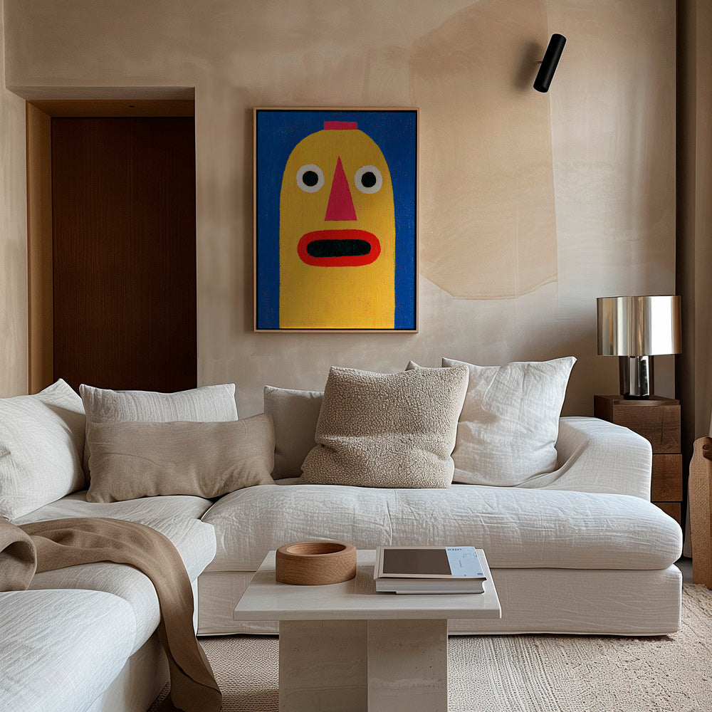 Illustration gul maske