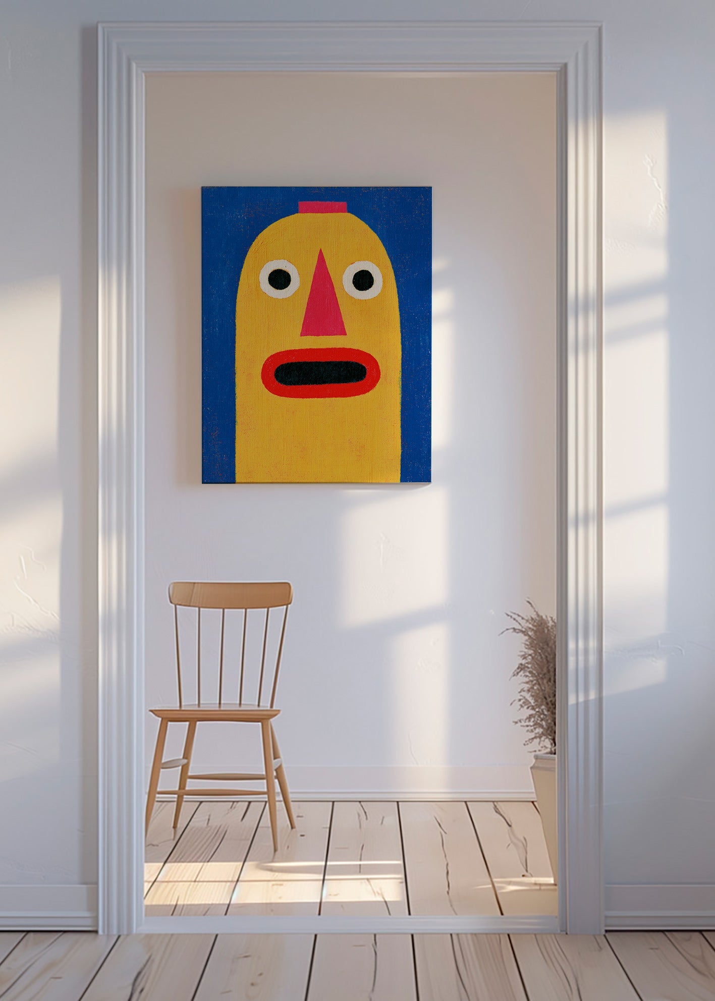 Illustration gul maske