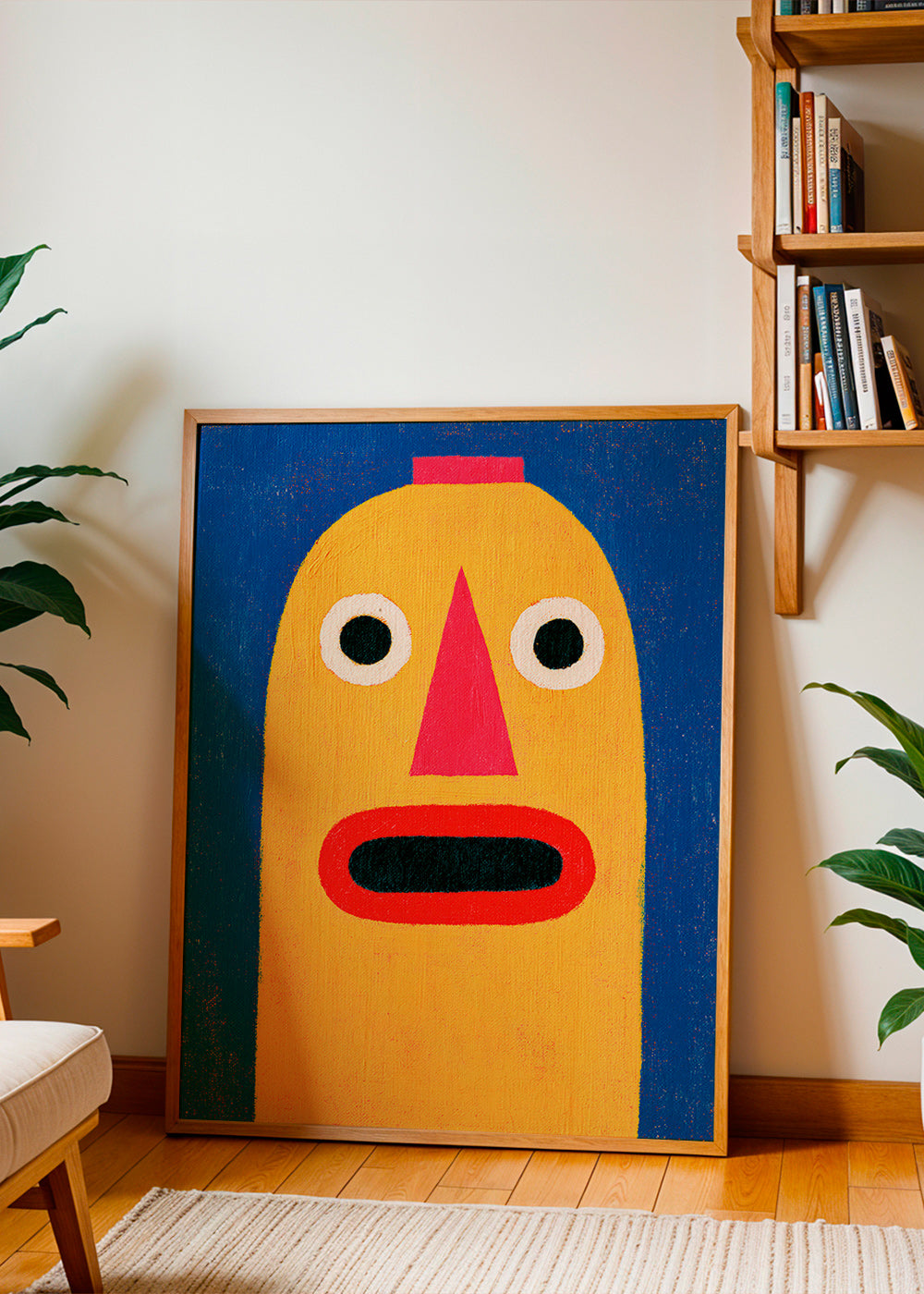 Illustration gul maske