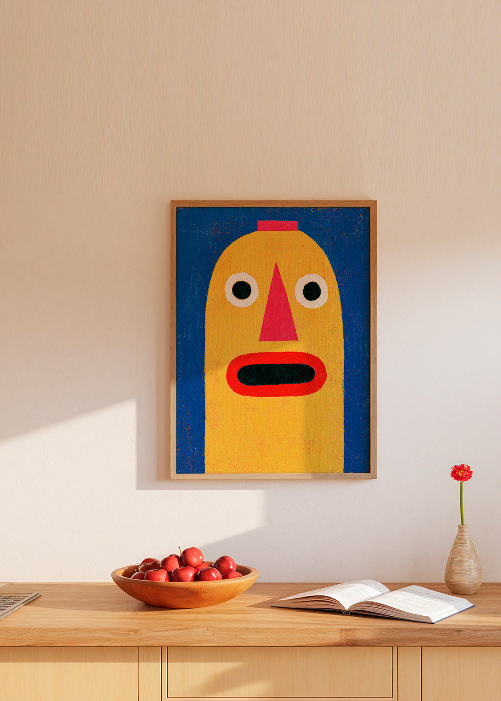 Illustration gul maske