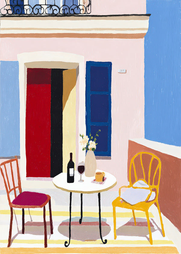 Køkkenkunst: italiensk altan med vin