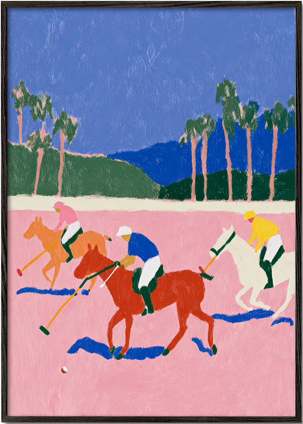 Polo sportmaleri i rosa