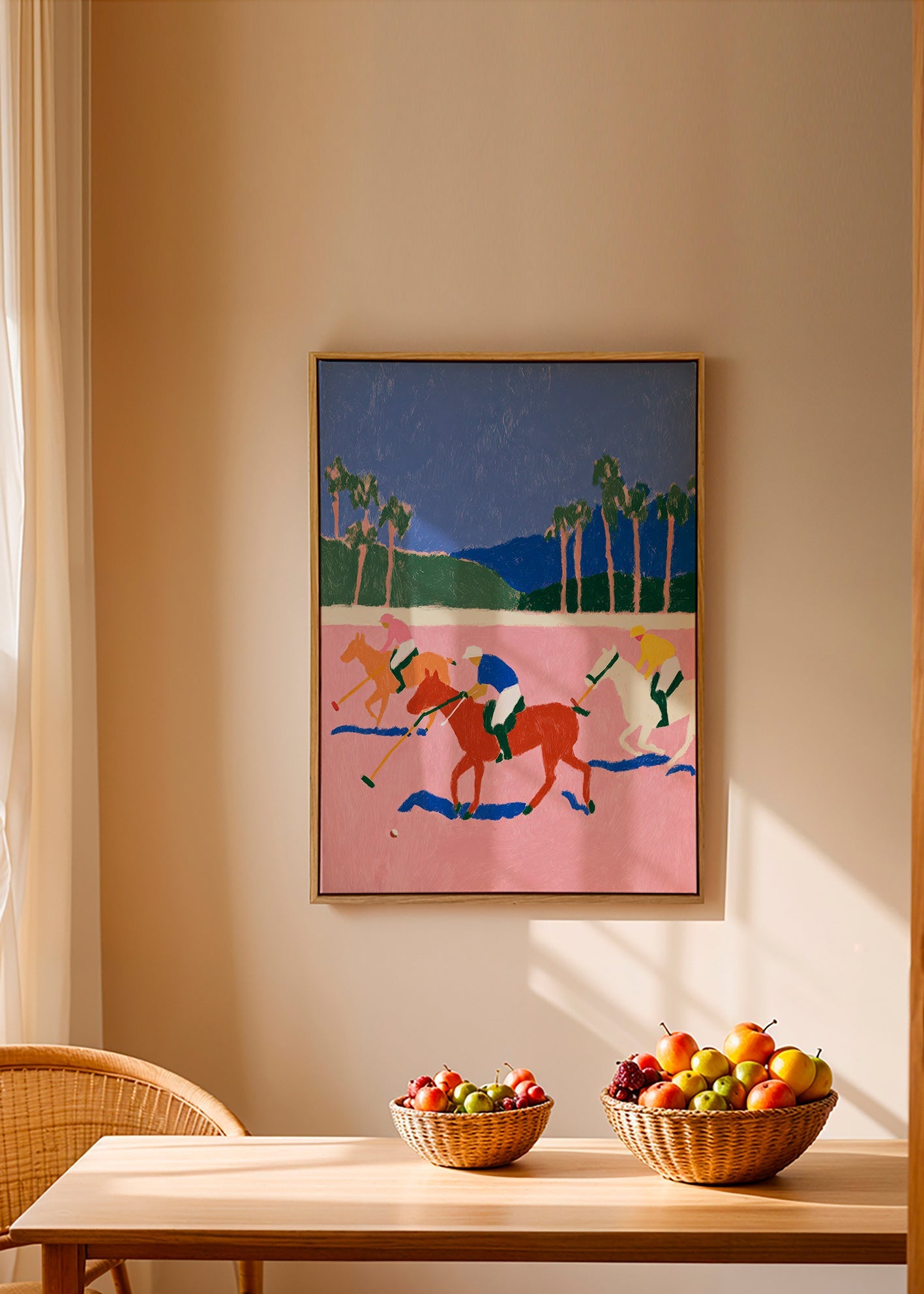 Polo sportmaleri i rosa