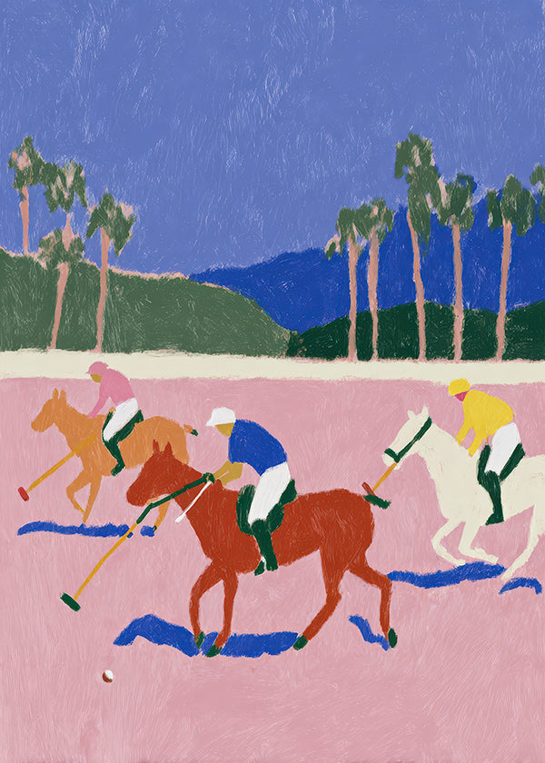 Polo sportmaleri i rosa