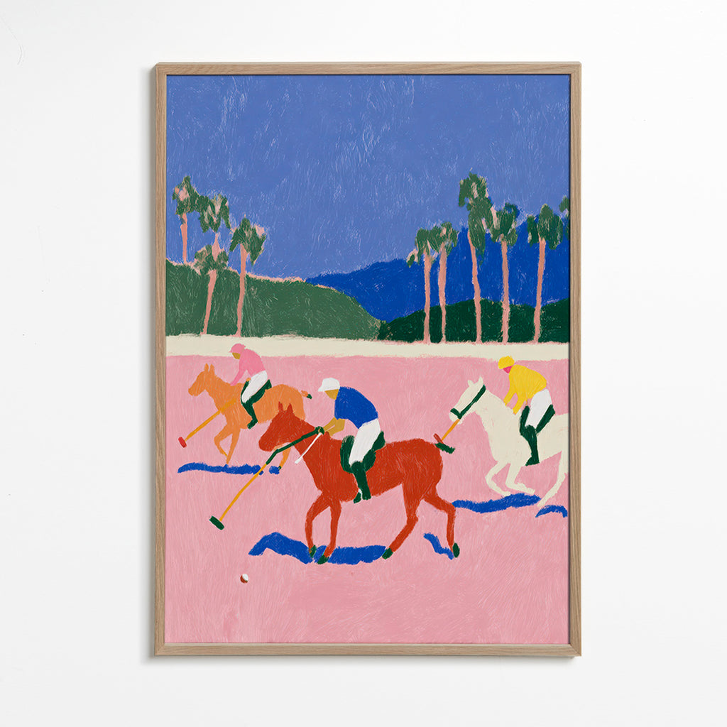 Polo sportmaleri i rosa