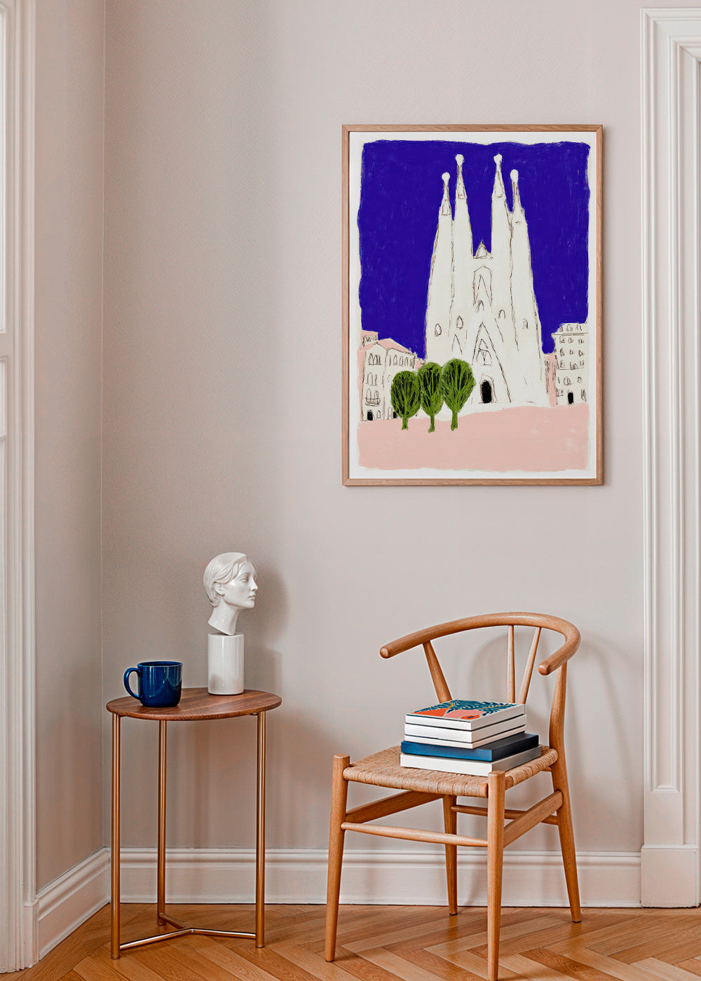 Køkkenkunst Sagrada Familia nat skitse
