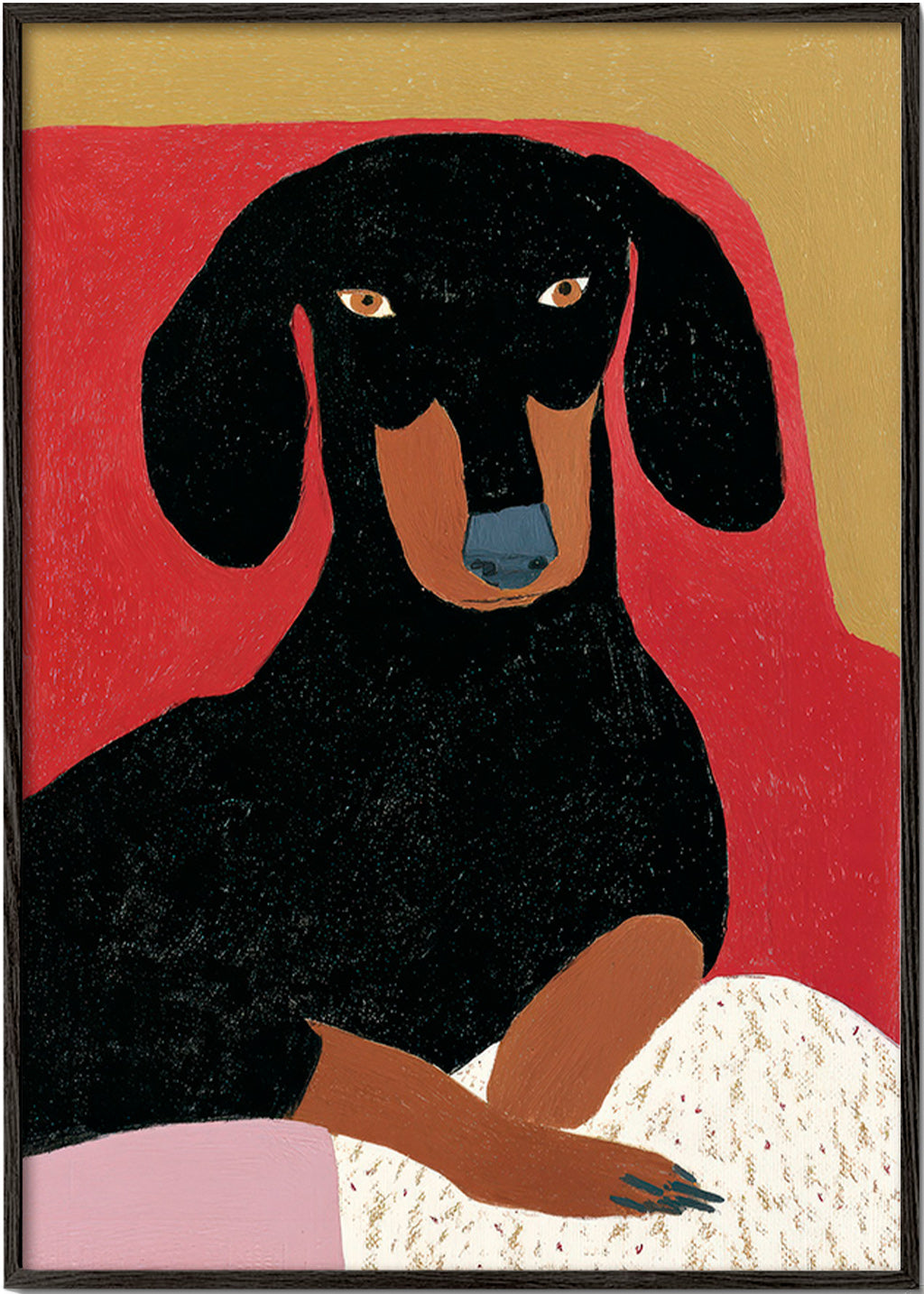Gravhund portræt illustration