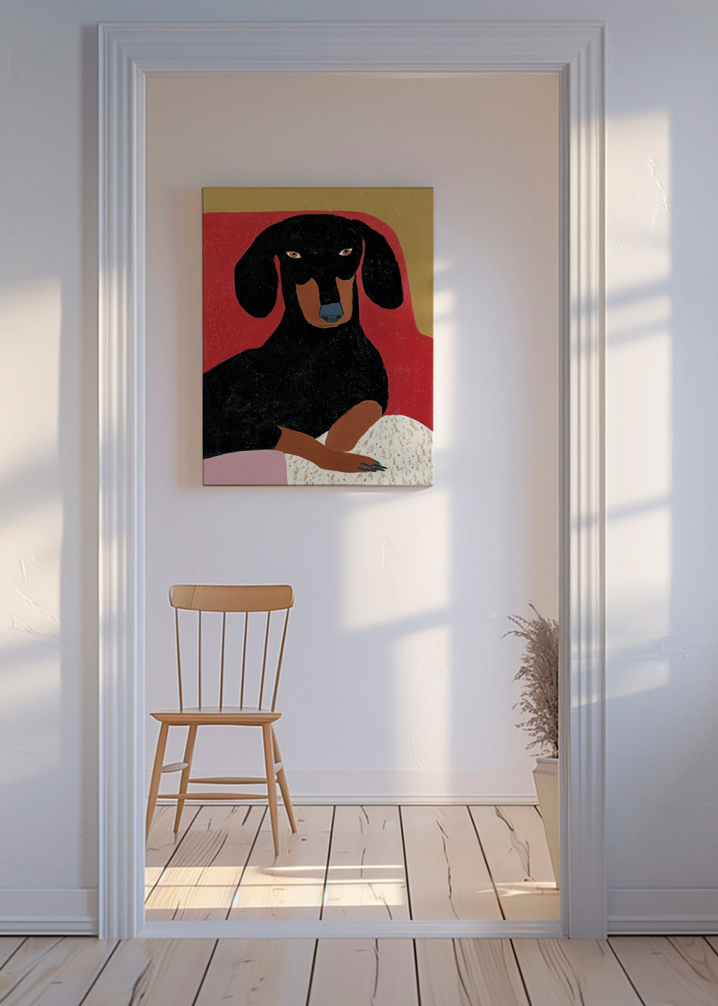 Gravhund portræt illustration