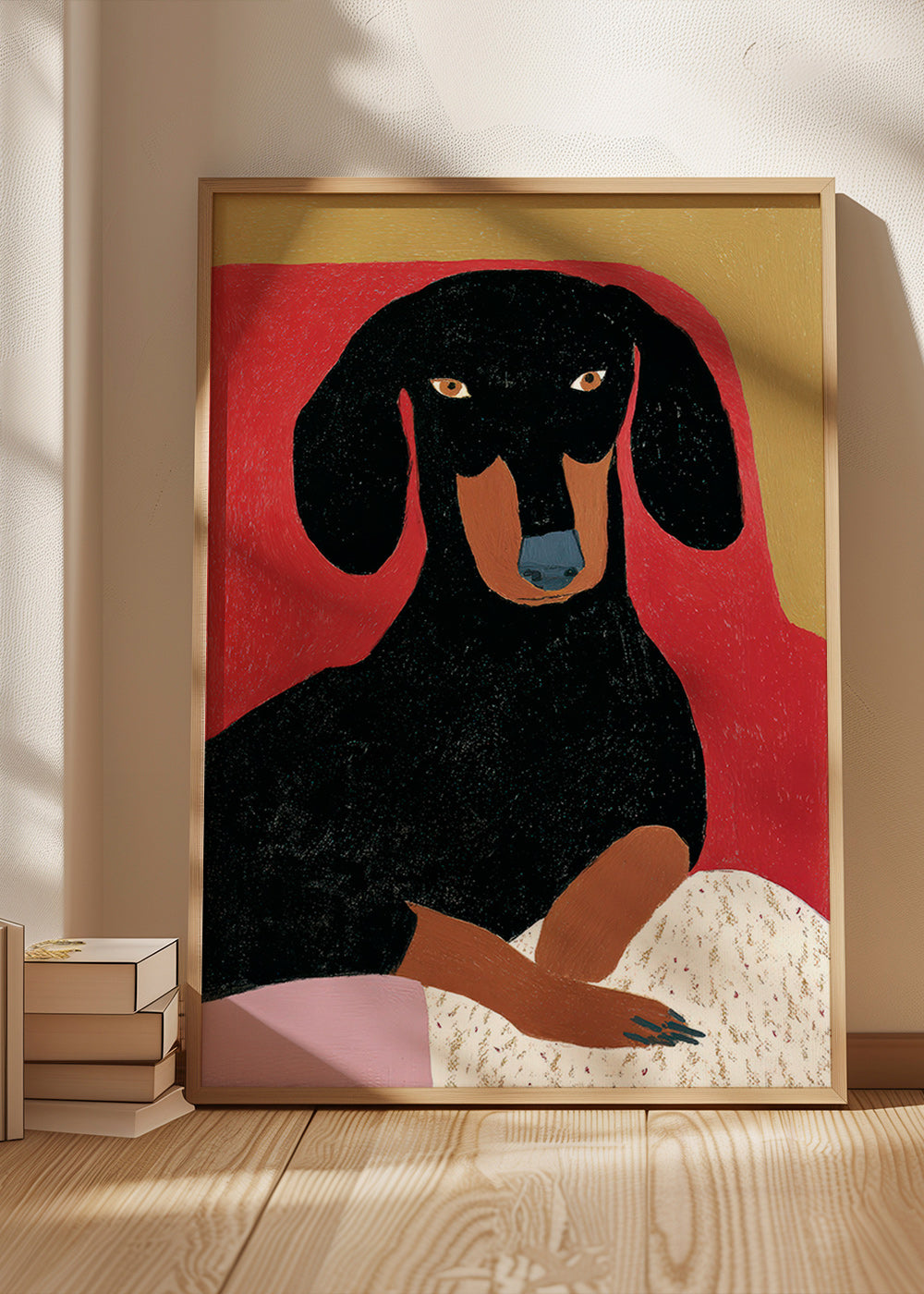Gravhund portræt illustration