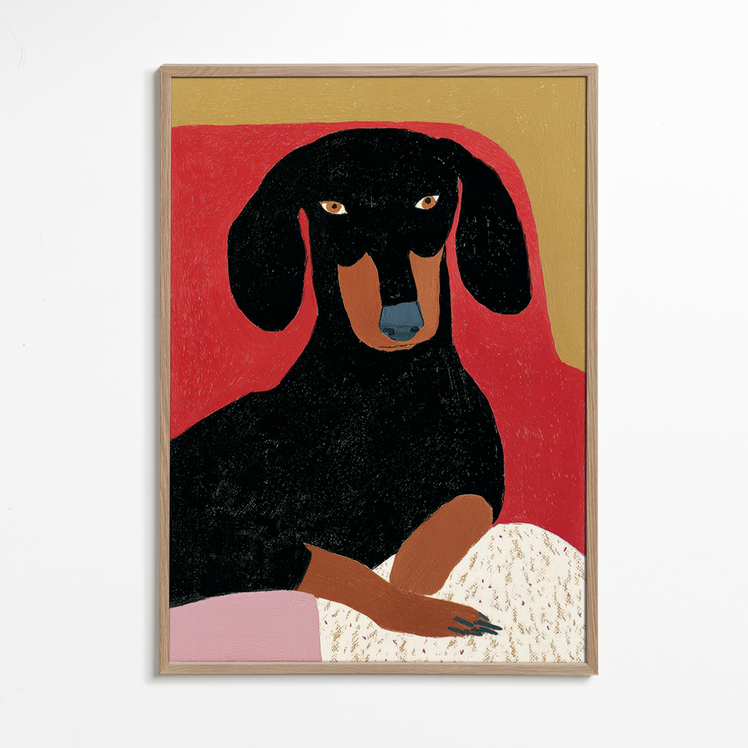 Gravhund portræt illustration