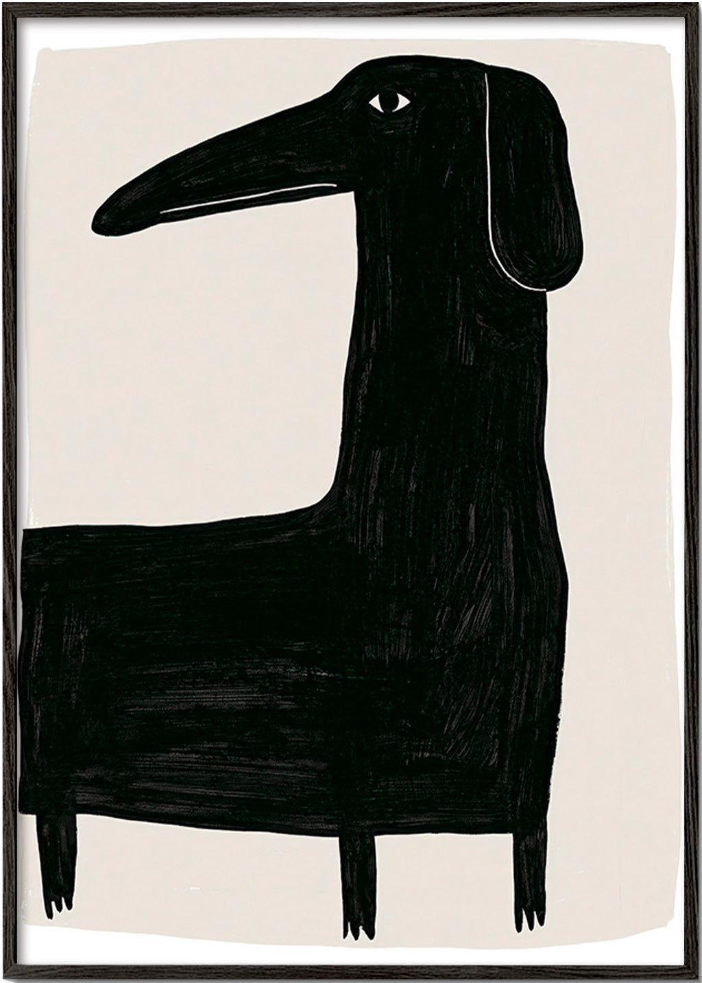 Plakat slank sort hund illustration