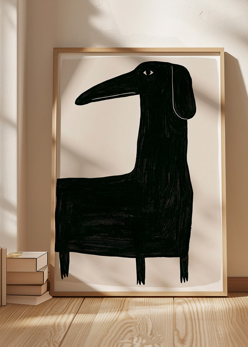 Plakat slank sort hund illustration