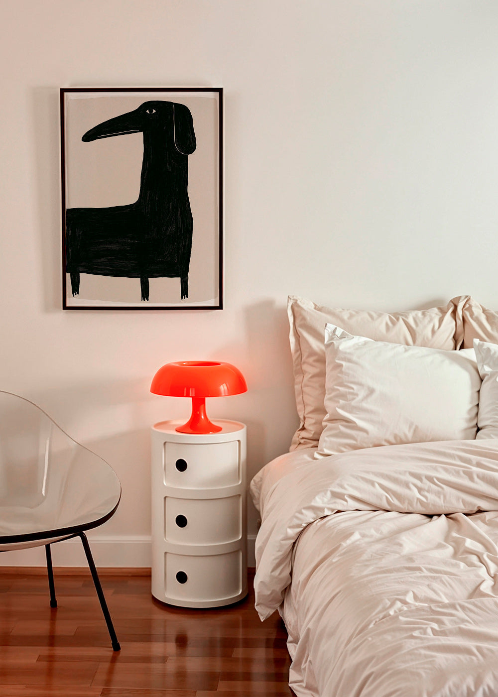 Plakat slank sort hund illustration