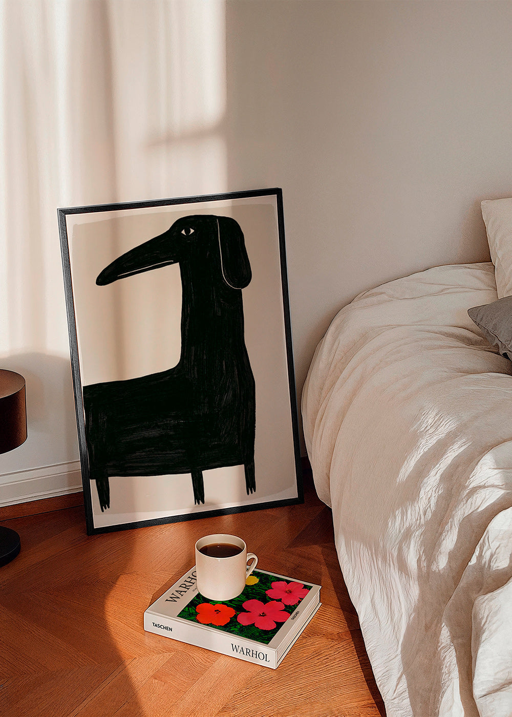 Plakat slank sort hund illustration