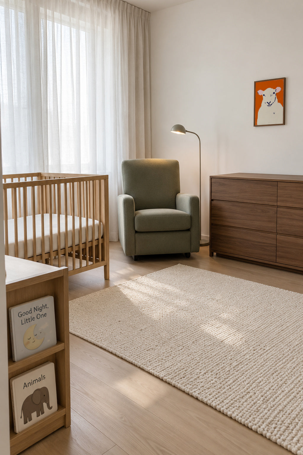 White Sheep - Framed poster in an interior