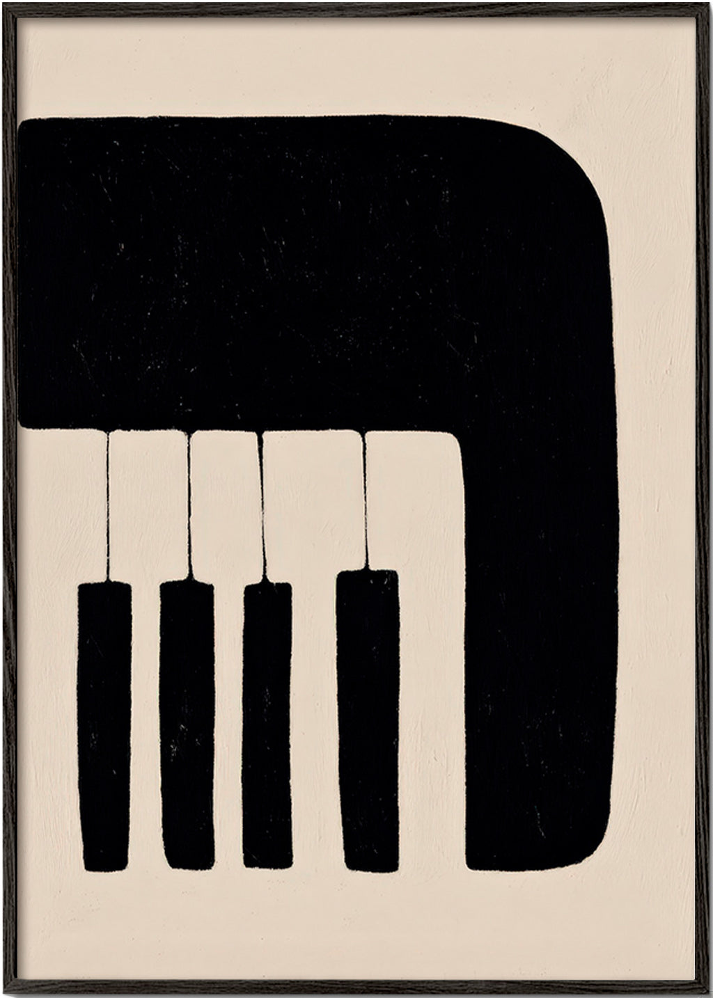 Minimalistisk piano-billede med tangenter