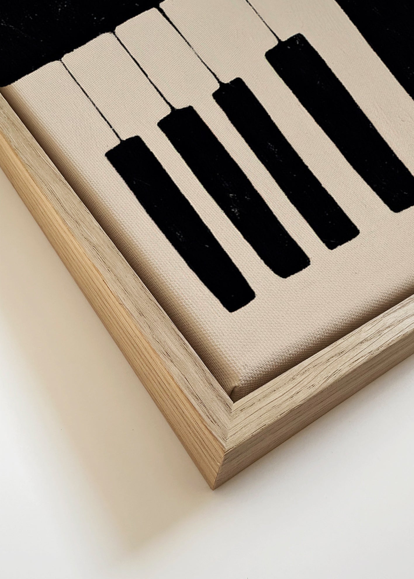 Minimalistisk piano-billede med tangenter