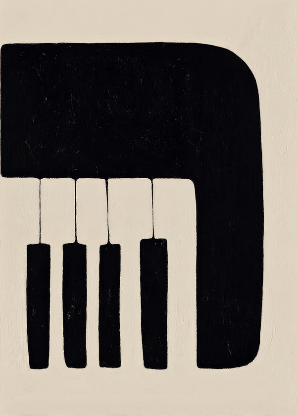 Minimalistisk piano-billede med tangenter